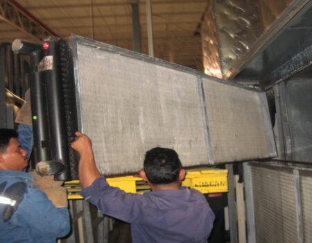 6.งานเปลี่ยน Coil ของ Air Handing Unit.(AHU)